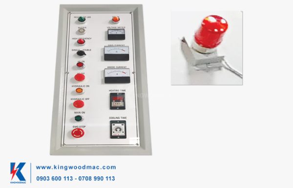 MÁY ÉP KHUNG BẰNG SÓNG CAO TẦN - KW 84H35A Bảng điều khiển máy ép khung bằng sóng cao tần | KINGWOODMAC