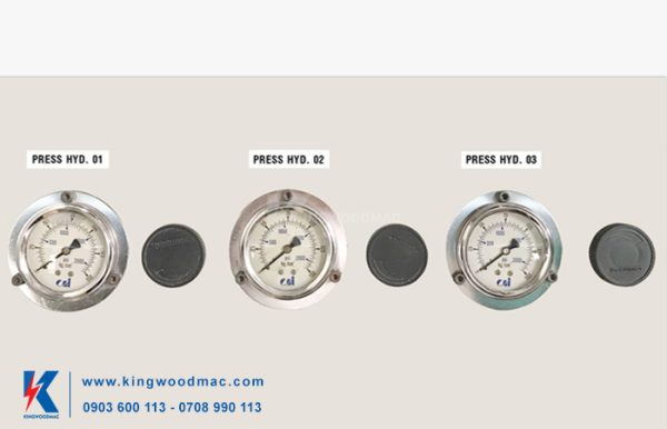 MÁY ÉP KHUNG BẰNG SÓNG CAO TẦN - KW 84H35A Đồng hồ thủy lực máy ép khung bằng sóng cao tần | KINGWOODMAC