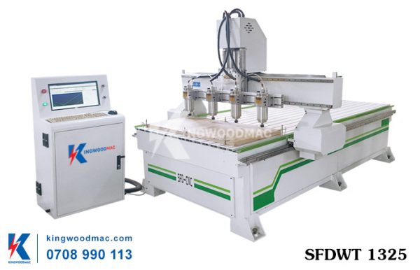Máy điêu khắc CNC 4 đầu SFDWT 1325 | Kingwoodmac