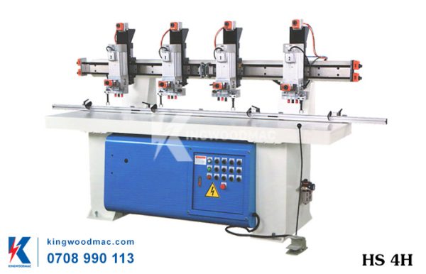 Máy khoan bản lề cửa 4 đầu HS 4H Đài Loan | Kingwoodmac