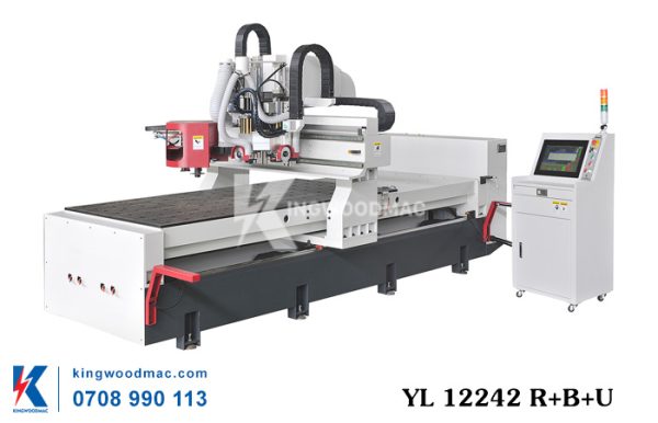Máy phay CNC router khoan cắt YL 12242 R+B+U Đài Loan | Kingwoodmac