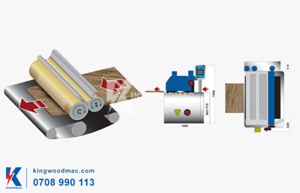 Sơ đồ máy sơn rulo 1 trục 9 tấc | KINGWOODMAC