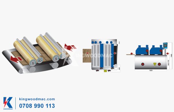 Trục rulo máy sơn rulo 2 trục 9 tấc | KINGWOODMAC