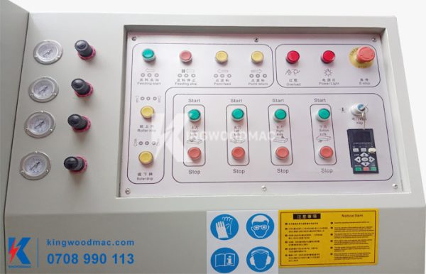MÁY BÀO 4 MẶT PHÔI GỖ TỰ ĐỘNG - KWVK B416 Màn hình điều khiển máy bào 4 mặt phôi gỗ tự động KWVK B416 | Kingwoodmac