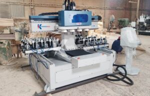 MÁY PHAY MỘNG ÂM 4 ĐẦU CNC - KW 1500-4-4 Máy phay mộng âm cnc 4 đầu đánh mộng cao tốc