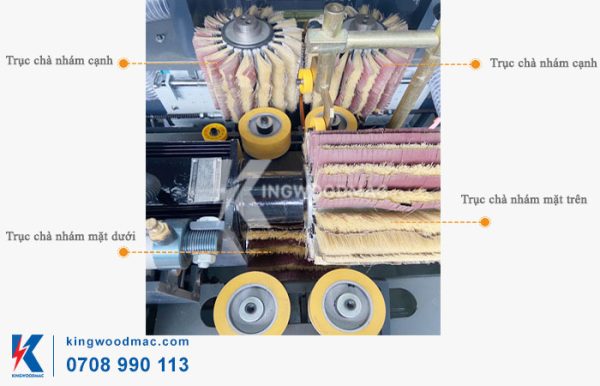 4 trục chà nhám máy chà nhám chổi 4 trục | Kingwoodmac