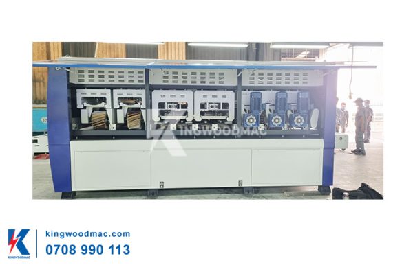 MÁY CHÀ NHÁM CHỔI 9 TRỤC KHỔ 2M - KW 2000 9SH200 chi tiết máy chà nhám chổi 9 trục | kingwoodmac