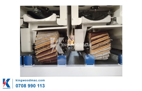 MÁY CHÀ NHÁM CHỔI 9 TRỤC KHỔ 2M - KW 2000 9SH200 trục chà ngang máy chà nhám chổi 9 trục | kìngwoodmac