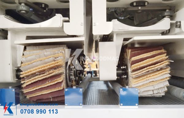 Trục chà ngang máy trà nhám chổi 9 trục | Kingwoodmac