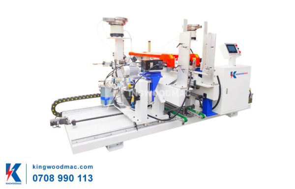 Máy cắt khoan đóng chốt xéo 2 đầu KW 2000 DSBD | KINGWOODMAC