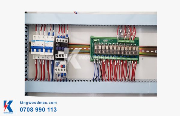 MÁY TIỆN 2 TRỤC NẠP PHÔI TỰ ĐỘNG CÓ CHÀ NHÁM - KWQH 800 2S AL Hệ thống điện máy tiện 2 trục nạp phôi tự động có chà nhám KWQH 800-2 SAL