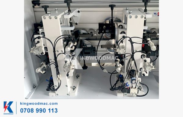 MÁY CẮT XÉN DÁN CẠNH BO GÓC TỰ ĐỘNG - MICHAEL 4CR Cụm cạo keo máy cắt xén máy dán cạnh bo góc tự động | Kingwoodmac