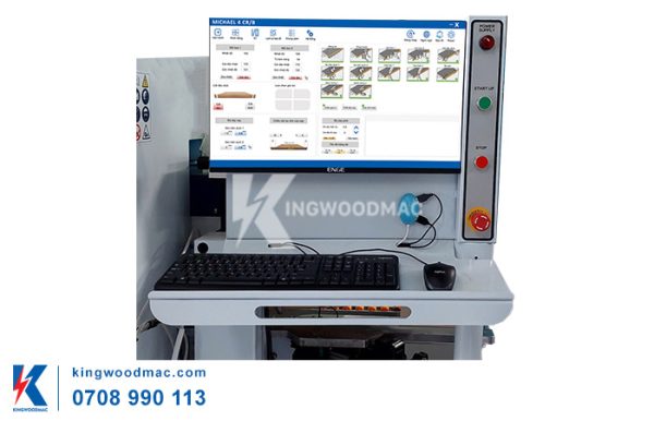 MÁY CẮT XÉN DÁN CẠNH TỰ ĐỘNG BĂNG TẢI DÂY ĐAI - MICHAEL 4CRB Hệ thống điều khiển của máy cắt xén dán cạnh tự động băng tải dây đai - MICHAEL 4CRB | Kingwoodmac