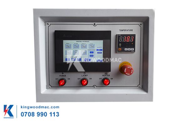 Màn hình điều khiển của máy dán cạnh thẳng 6 chức năng - KW 360D2 | Kingwoodmac