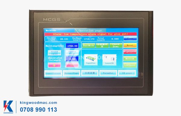 Màn hình điều khiển của máy dán cạnh tròn - KW 516C | Kingwoodmac