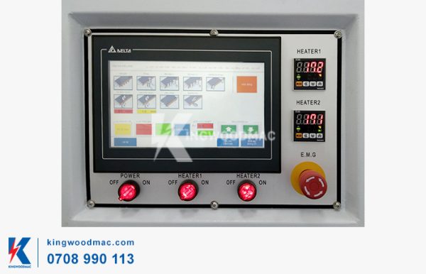 MÁY CẮT XÉN DÁN CẠNH BO GÓC TỰ ĐỘNG - MICHAEL 4CR Màn hình điều khiển máy cắt xén dán cạnh bo góc tự động | Kingwoodmac