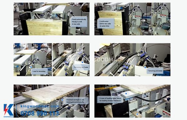 Chi tiết máy khoan bôi keo đóng chốt tự động | Kingwoodmac