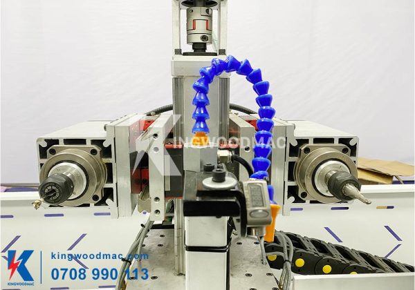 Cụm gia công máy khoan ngang cnc 2 đầu thông minh KWCK 3000 2CNC | Kingwoodmac
