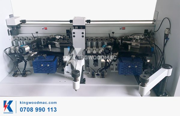 MÁY CẮT XÉN DÁN CẠNH THẲNG TỰ ĐỘNG - MICHAEL 4 Lăn keo ép nẹp máy cắt xén dán cạnh thẳng tự động | Kingwoodmac