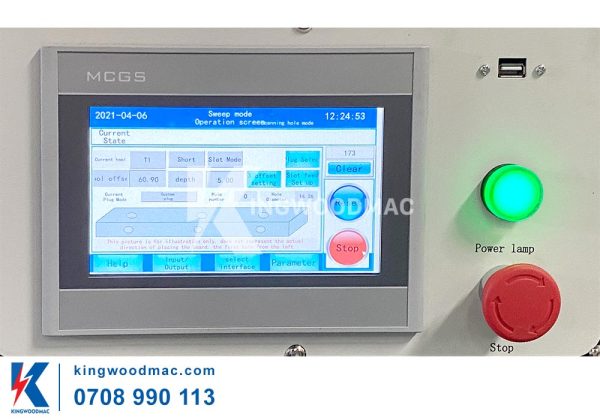 Màn hình điều khiển máy khoan ngang 2 đầu định vị laser KWCK 3000 2 | Kingwoodmac