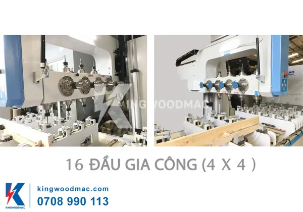 MÁY LÀM MỘNG TRUNG TÂM CNC - KW T4X3 3500 Cụm gia công máy làm mộng trung tâm cnc | kingwoodmac