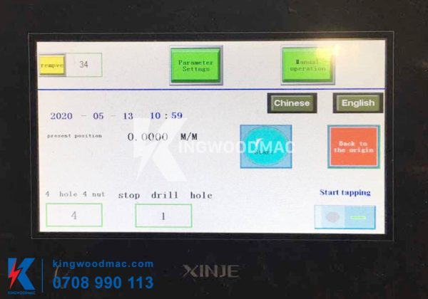Màn hình điều khiển máy khoan cấy ốc làm ghế - KW 13 | Kingwoodmac