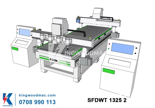 Máy điêu khắc 4 đầu kép - SFDWT 1325 2 | Kingwoodmac