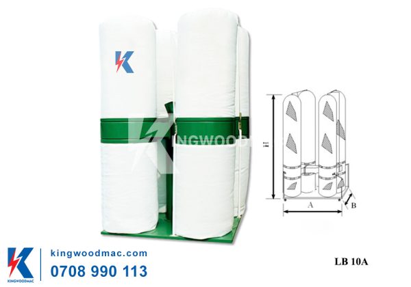 Máy hút bụi túi vải 10HP - LB 10A | Kingwoodmac