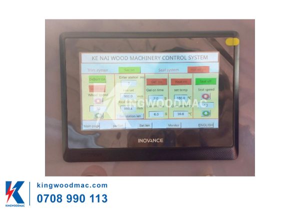 Màn hình điều khiển máy cắt xen dán cạnh cong bán tự động - KWBL 700 | Kingwoodmac