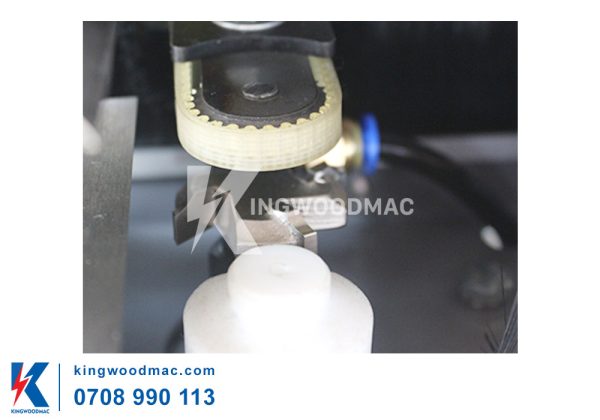Nâng hạ cụm dao máy cắt xen dán cạnh cong bán tự động - KWBL 700 | Kingwoodmac