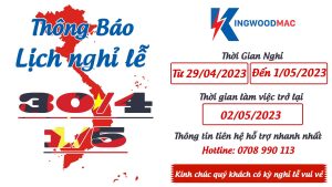 Thông báo lịch nghỉ lễ 30/4 - 1/05 | Kingwoodmac