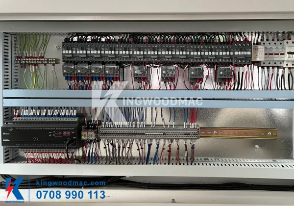 Hệ thống điện máy chà nhám chổi thùng 9 trục | Kingwoodmac