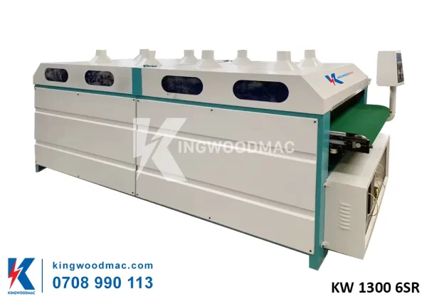 Máy chà nhám chổi 6 trục tự động - KW 1300 6SR | Kingwoodmac