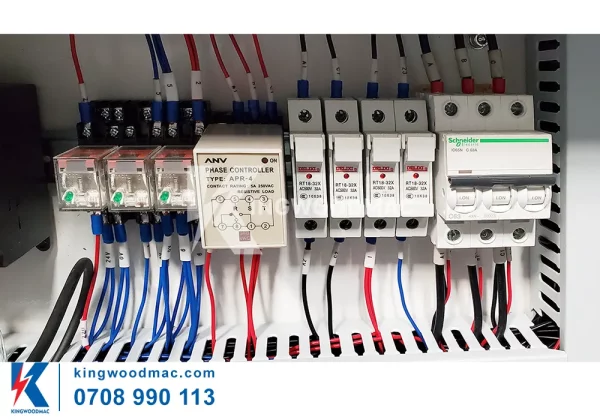 Thiết bị điện máy chà nhám chổi thùng 3 trục | Kingwoodmac