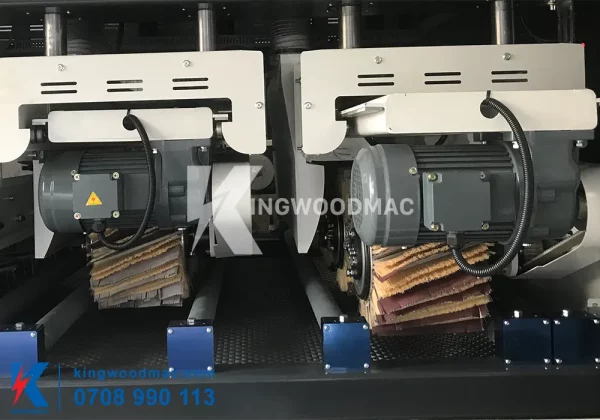 Trục chà nhám ngang máy chà nhám chổi thùng 9 trục | Kingwoodmac