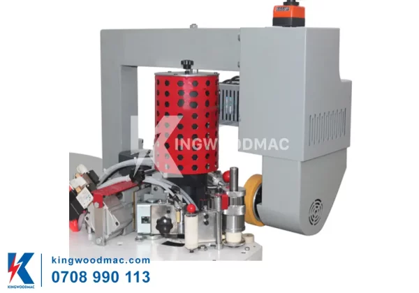 Cụm lăn keo ép nẹp và rulo đua phôi máy dán cạnh cong tự động keo pur | Kingwoodmac