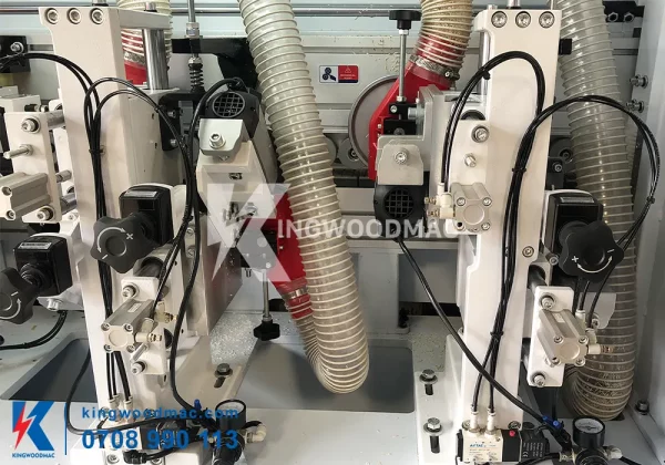 Cụm xén mép trên dưới máy dán cạnh thẳng nghiêng tự động | Kingwoodmac