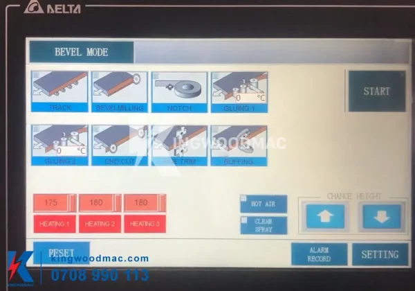 Giao diện dán nghiêng máy dán cạnh thẳng nghiêng tự động | Kingwoodmac