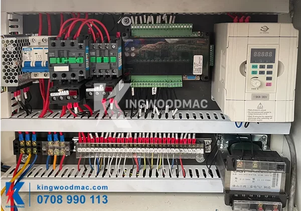 Hệ thống điện máy phay finger tích hợp lắn keo | Kingwoodmac