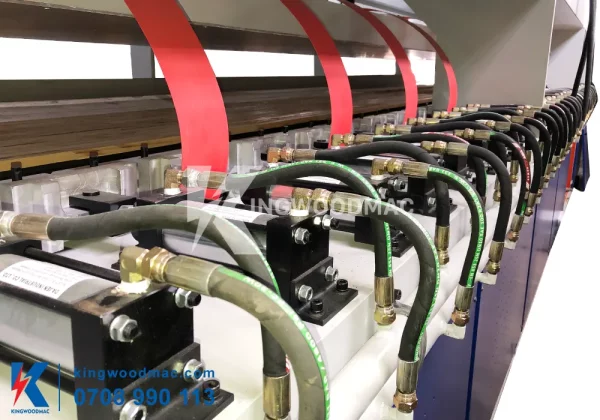 Hệ thống xilanh thủy lực máy ghép cao tần khổ 6m | Kingwoodmac