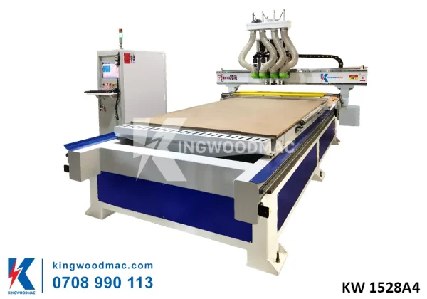 MÁY PHAY CNC ROUTER 4 ĐẦU – KW 1325A4/KW 1528A4 Máy phay cnc router 4 đầu - KW 1528 A4 | Kingwoodmac