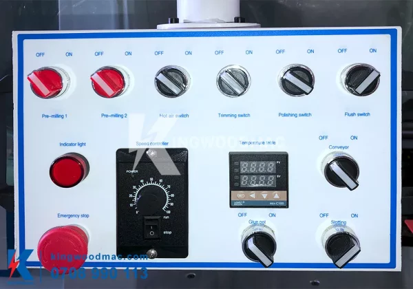 MÁY DÁN CẠNH NGHIÊNG 45 VÀ 90 ĐỘ - KWHC 4590 Bảng điều khiển máy dán cạnh nghiên 45 và 90 độ | Kingwoodmac