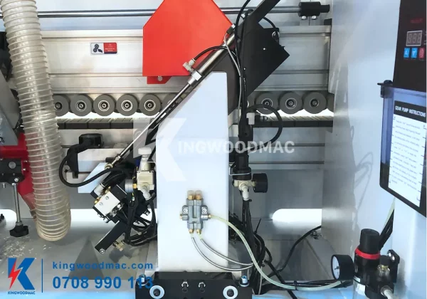 MÁY DÁN CẠNH THẲNG NGHIÊNG KHÔNG ĐƯỜNG LINE - COMBINE ARC12 Cụm cắt chỉ đầu đuôi máy dán cạnh thẳng nghiêng không đường line | Kingwoodmac