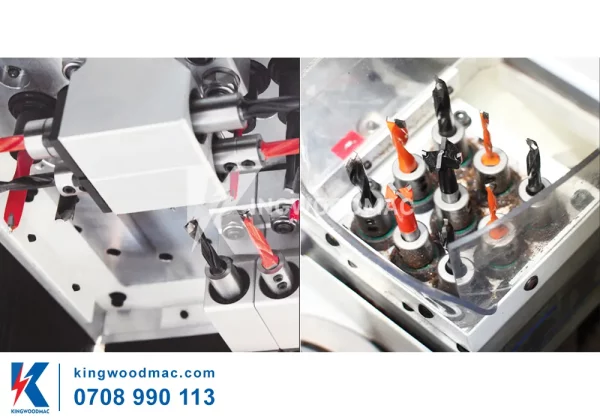 Cụm gia công máy khoan CNC 6 mặt thay dao tự động | Kingwoodmac