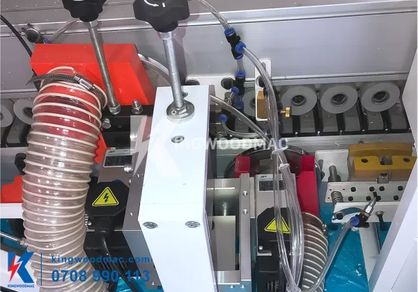 MÁY DÁN CẠNH NGHIÊNG 45 VÀ 90 ĐỘ - KWHC 4590 Cụm xén trên dưới máy dán cạnh nghiên 45 và 90 độ | Kingwoodmac