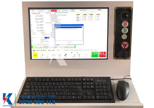MÁY PHAY CNC 8 TRỤC 32 DAO ĐA NĂNG - MRS8x4SE S1200S Màn hình điều khiển máy phay cnc 8 trục 32 dao đa năng | Kingwoodmac