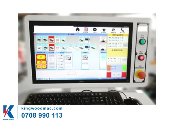 Màn hình điều khiển máy dán cạnh thẳng tự động laser | Kingwoodmac