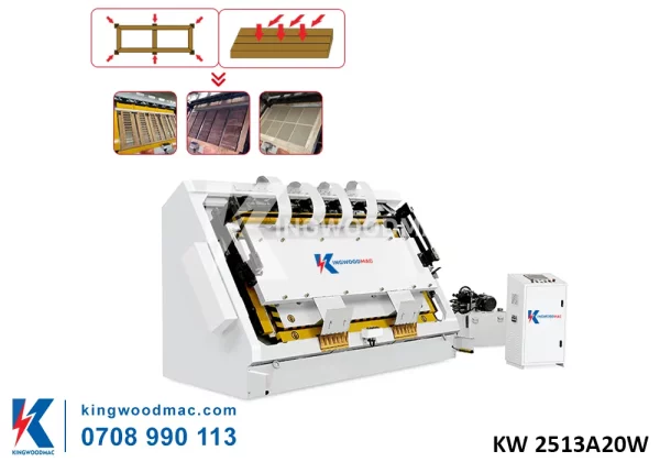 Máy ghép khung cao tần kiểu chữ A - KW 2513A20W | Kingwoodmac