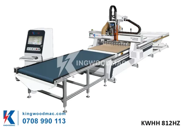 MÁY PHAY CNC NESTING FULL LINE 1 ĐẦU TẢI NẶNG – KWHH 812Z/KWHH 812 HZ Máy phay cnc nesting full line 1 đầu tải nặng - KWHH 812HZ | Kingwoodmac