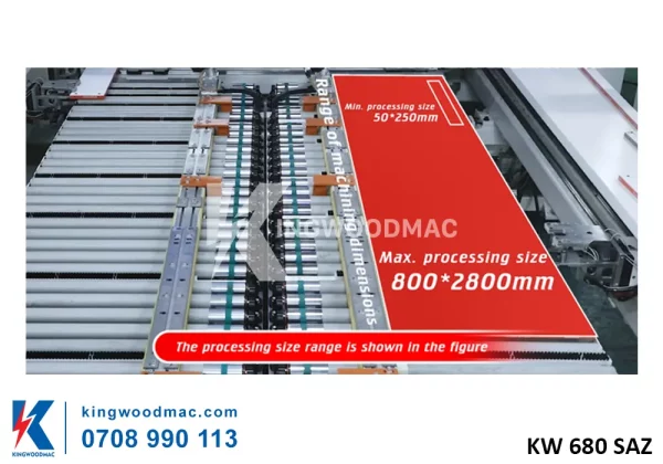 Phạm vi làm việc máy khoan CNC 6 mặt bàn làm việc đôi| Kingwoodmac